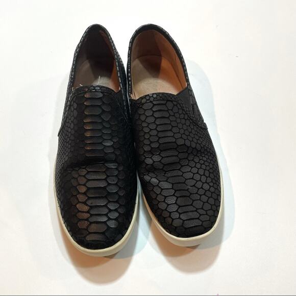 Joie Black snakeskin leather slip on loafers women’s shoes 38 - Picture 5 of 9